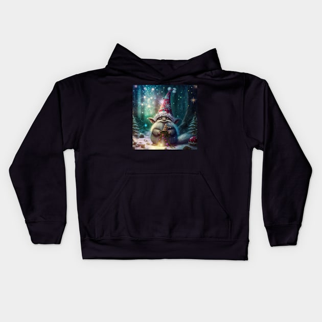 Forest Gnomes Series Kids Hoodie by VISIONARTIST